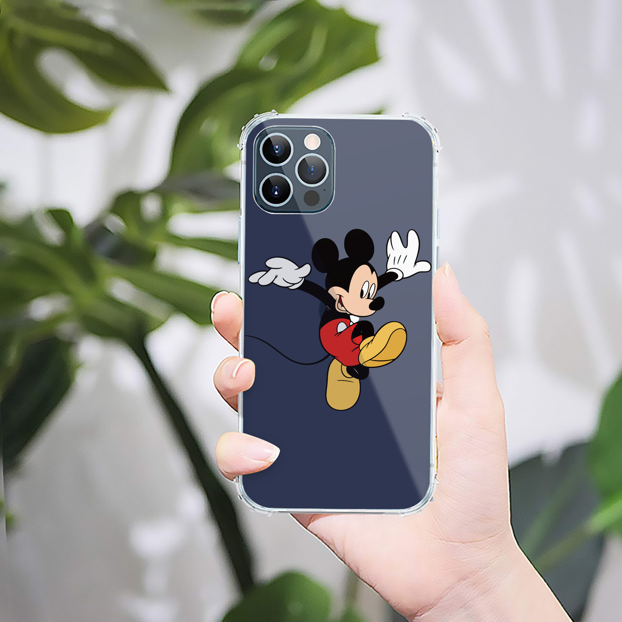 （画像用） ミッキーマウス Mickey Mouse 【iPhone 12シリーズ対応】透明スマホケース（クリアソフトケース）